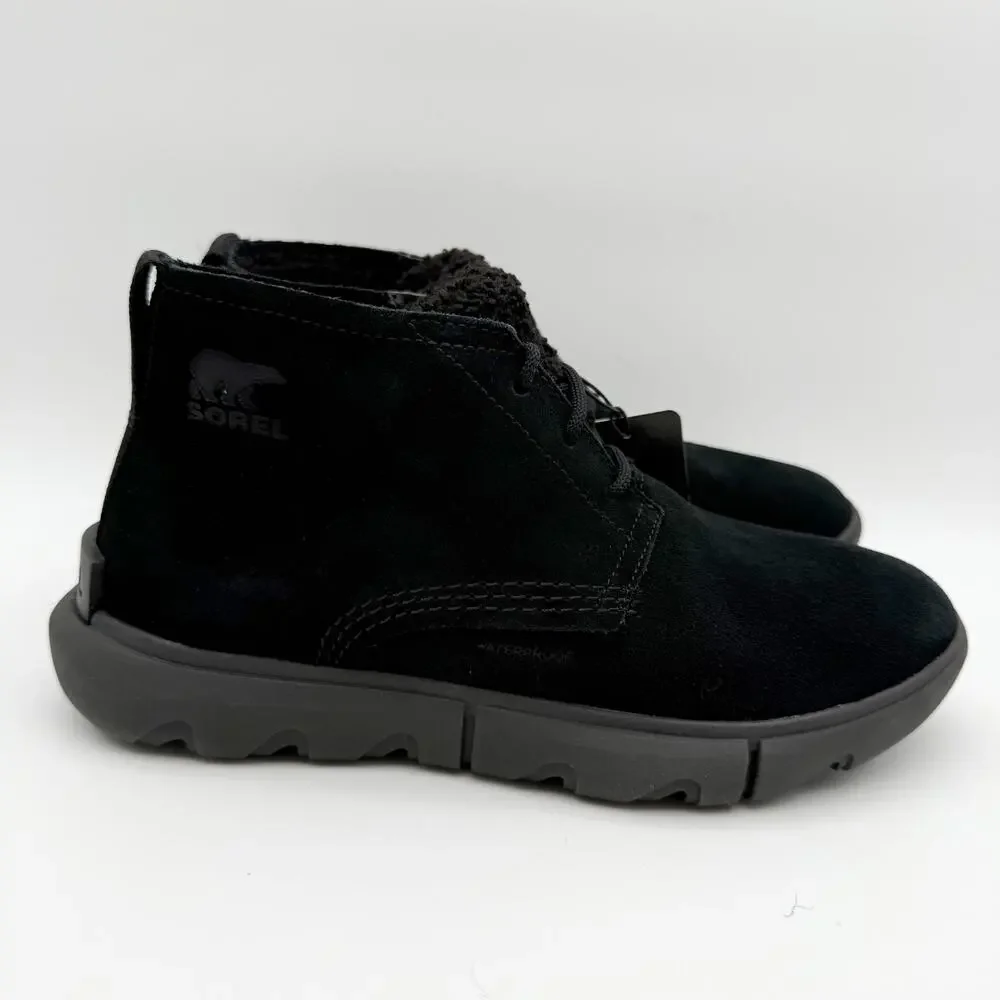 Sorel Women Explorer Next Drift Bootie US 6.5 EU 37.5 Black Suede Waterproof NIB